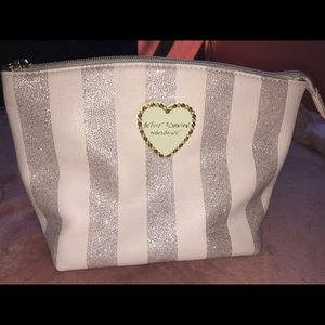 Pink and white cosmetic with shine